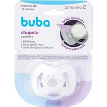 Chupeta Comfort Tam 2 Branca 6M Noturna Brilha 21125 - Buba