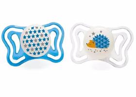 Chupeta de Silicone Physio Light Lumi 16 a 36 meses Chicco Branco e Azul