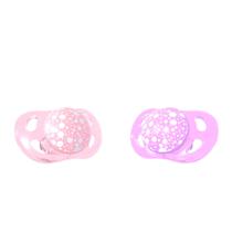 Chupeta Dupla 0-6M Rosa/Roxo Pastel Pink/ Purple