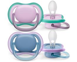 Chupeta Dupla Ultra Air Azul e Rosa 6-18M Avent
