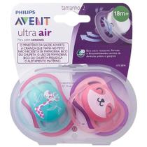 Chupeta Dupla Ultra Air Menina 18m+ - Philps Avent