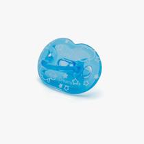 Chupeta Em Silicone Aveludado Azul Orto decorada 6m+ Estojo - Lolly