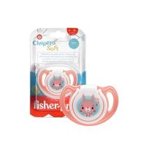 Chupeta Fisher Price Tam 2 Rosa Com Case Esterilizador BB1034