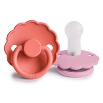 Chupeta FRIGG Daisy Silicone, pacote com 2 unidades, papoula, tremoço