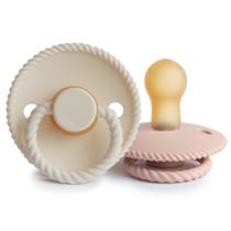 Chupeta FRIGG Rope Natural Rubber sem BPA 0-6 meses