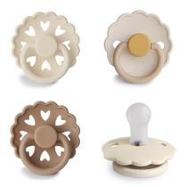 Chupeta FRIGG SilkySoft Silicone, pacote com 4 unidades, sem BPA, 0-6M