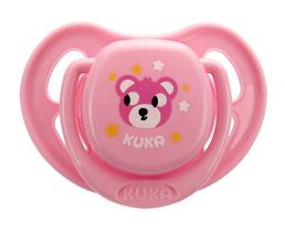 Chupeta Kuka Bico De Silicone Rosa Fase 1