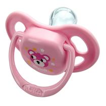 Chupeta Kuka Bico De Silicone Rosa Fase 2