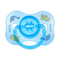 Chupeta Kuka Bico Redondo de Silicone - 6m+ C/Capa Azul 2266