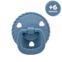 Chupeta Kuka Bico Redondo Recém Nascido Tam 2 +6 meses Azul Rosa Bege