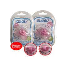 Chupeta Kuka Tamanho 2 Bico Ortodôntico Rosa Tóquio 2812