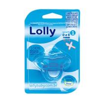 Chupeta Lolly 100% Silicone Ortodontica Azul Tam:1