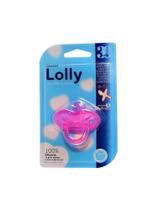 Chupeta Lolly 100% Silicone Tamanho 1 0 a 6 Meses Rosa com 1 Unidade