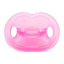 Chupeta Lolly 100% Silicone Tamanho 2 +6 Meses Rosa com 1 Unidade