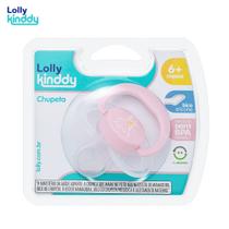 Chupeta Lolly Baby Color Silicone Ortodôntico N2 Rosa