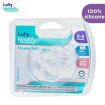 Chupeta Lolly Baby Lolly 100% Silicone Ortodôntico N1 Neutra