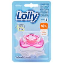 Chupeta Lolly Baby Oceano Silicone Ortodôntico N1 Rosa