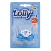 Chupeta Lolly Baby Zoo Bona Silicone Ortodôntico N1 Azul