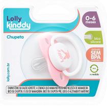 Chupeta Lolly Fase 1 Zoo Bona Silicone Ortodôntica Rosa
