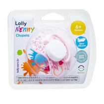 Chupeta Lolly Fase 2 Tip Borboleta Silicone Ortodôntica Rosa
