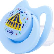 Chupeta Lolly Fase 2 Tip Silicone Redondo Azul