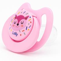 Chupeta Lolly Fase 2 Tip Silicone Redondo Rosa