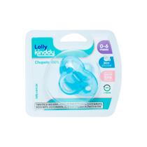 Chupeta Lolly Kinddy Silicone 0-6 Meses Azul 1 Unidade Chupeta Lolly Kinddy Silicone 0-6 Meses Azul 1 Unidade