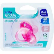 Chupeta Lolly Kinddy Silicone 0-6 Meses Rosa 1 Unidade Chupeta Lolly Kinddy Silicone 0-6 Meses Rosa 1 Unidade