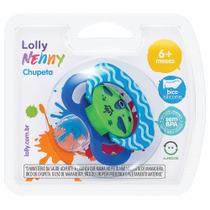 Chupeta Lolly Nenny Silicone Ortodôntico 6+ Meses Azul