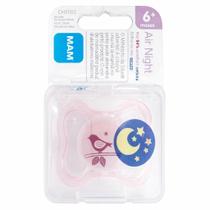 Chupeta Mam Air Night, com Botão Que Brilha no Escuro, Fácil de Encontrar, Maior de 6 Meses Extra ventilado, Delicado Com a Pele