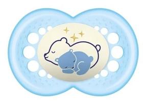 Chupeta Mam Original Night +6 Meses Azul com 1 Unidade