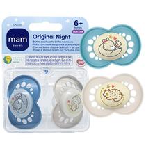 Chupeta MAM Original Night 6+ Meses Brilha No Escuro Embalagem Dupla Menino Menina - Mam