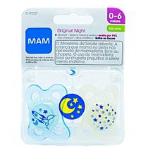 Chupeta Mam Original Night Dupla 0-6 meses Menino Chupeta Mam Original Night Dupla 0-6 meses Menino