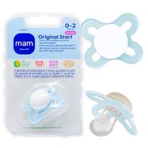 Chupeta Mam Original Start 0-2 Meses Bico em Silicone SkinSoft Unitária Menino Menina - Baby MAM Cor:Menino