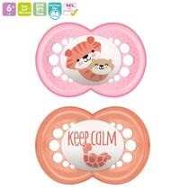 Chupeta Mam Sayings Girls 6 meses+ dupla Decorada Original
