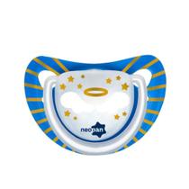 Chupeta Neopan Divertida Tamanho 2 Bico Ortodôntico Azul Anjo