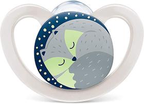 Chupeta NUK Space Glow Silicone Neutral S3, NUK, Branco