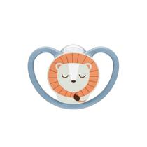 Chupeta Nuk Space Ortodôntica Bico Silicone Oral fit Brilha no Escuro Estojo Esterilizável Mais 6 meses Bichinhos