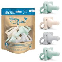 Chupeta para Bebê Dr. Brown's HappyPaci de Silicone 0-6m, Kit com 4