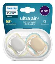 Chupeta Philips Avent Ultra Air Bege E Branca Scf085/15 Chupeta Philips Avent Ultra Air Bege E Branca Scf085/15