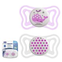 Chupeta Physio Forma Light Ilumina Girls 0-6m 2und Chicco Chupeta Physio Forma Light Ilumina Girls 0-6m 2und Chicco