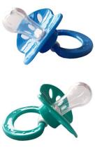 Chupeta Plus Bico Redondo 100% Silicone 2 Unidades Para Menino Baby Nany Chupeta Plus Bico Redondo 100% Silicone 2 Unidades Para Menino Baby Nany