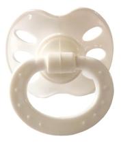 Chupeta Plus Bico Redondo 100% Silicone Pacote Com 25 Unidades Cor Branca Baby Nany