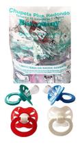 Chupeta Plus Bico Redondo Para Menino Pacote Com 25 Unidades Baby Nany 4 Cores