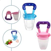 Chupeta porta fruta e legumes alimentadora de silicone