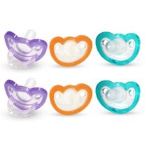 Chupeta RazBaby Jollypop Orthodontic, sem BPA, pacote com 6 unidades, 0-3M