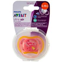 Chupeta Rosa Flamingo 6-18 m Tam 2 SCF086/77 Philips Avent
