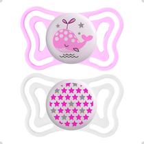 Chupeta Rosa Light 0 a 6M 2 Un Tam 1 Brilha Escuro CHICCO Chupeta Rosa Light 0 a 6M 2 Un Tam 1 Brilha Escuro CHICCO