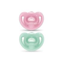Chupeta Sensitive Silicone +6m Rosa C/2 Nuk Chupeta Sensitive Silicone +6m Rosa C/2 Nuk