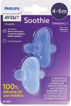 Chupeta Silicone Coração Soothie Dupla Avent Menino 4-6 m